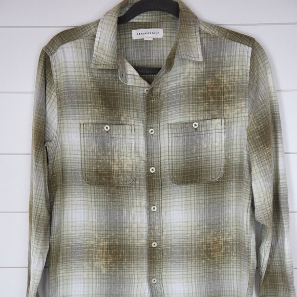 Aeropostale Long Sleeve Button Up Shirt- Men's XS - Picture 1 of 3